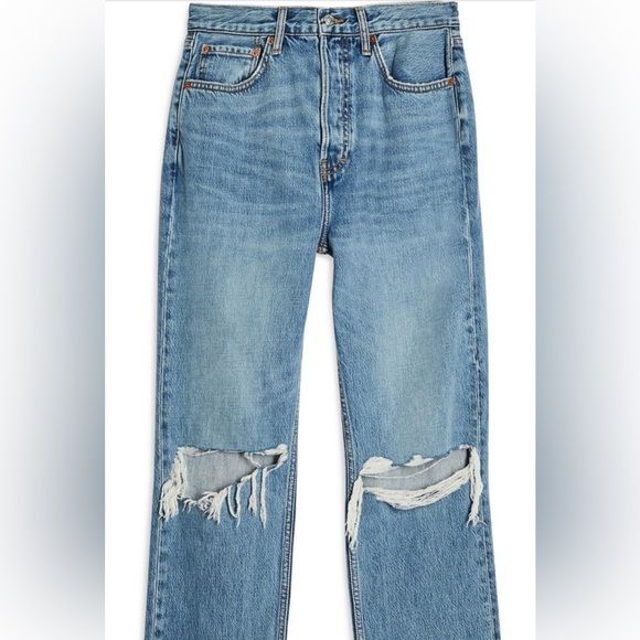 High Waisted Ripped Dad Jeans - Picture 4 of 5